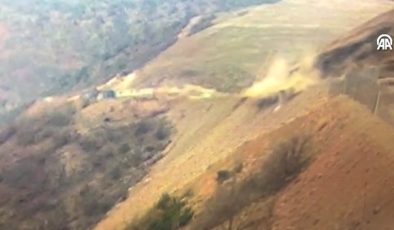 Erzincan’da altın madeni felaketi! Bölgeden geçen aracın heyelana yakalandığı anlar kamerada